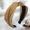 Weaving Cross Hair Hoop Beach Style Straw Headband WideBrimmed Headwear 0