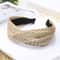 Weaving Cross Hair Hoop Beach Style Straw Headband WideBrimmed Headwear 8
