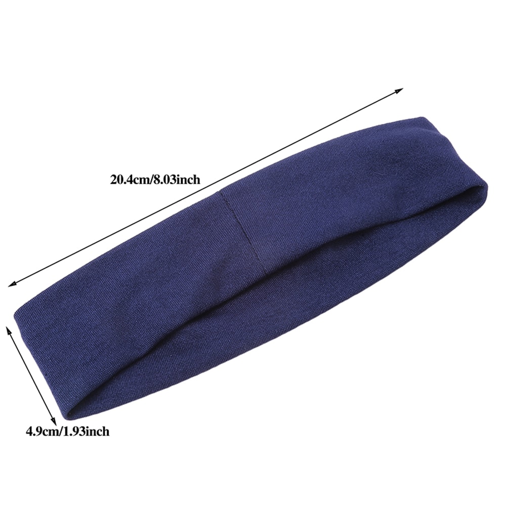 Solid Yoga Headbands For Women Adjustable Summer Sports Sweat Absorbent Headband For Men Running 3