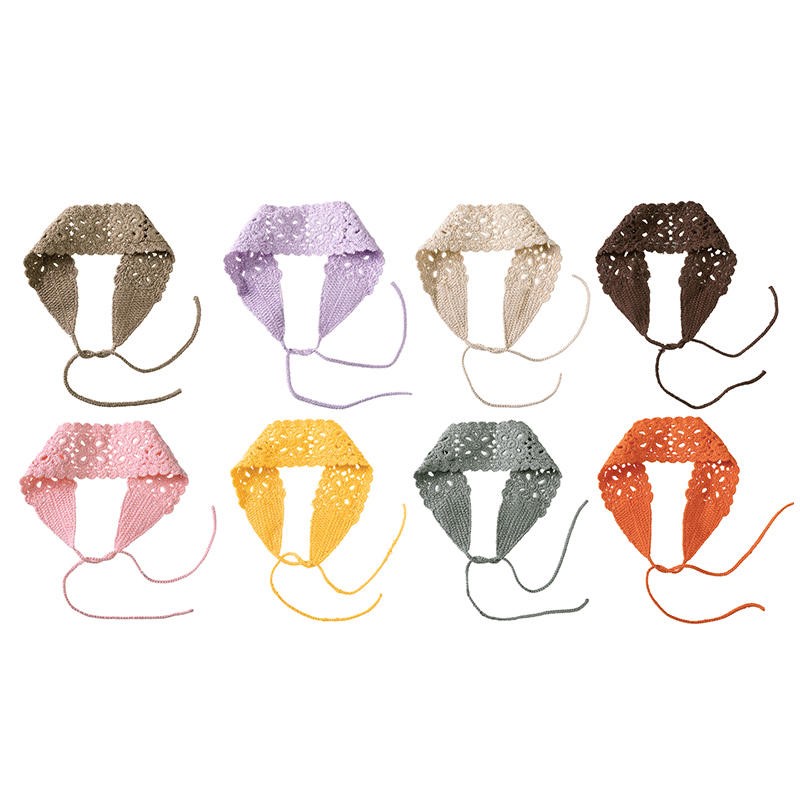 Fashion Girls Headband, Solid Crochet Flower Hair Band, Knitting Hair Accessories for Women