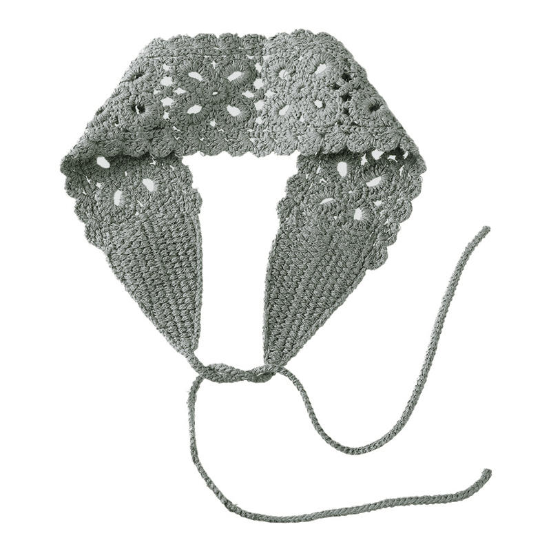 Fashion Girls Headband, Solid Crochet Flower Hair Band, Knitting Hair Accessories for Women