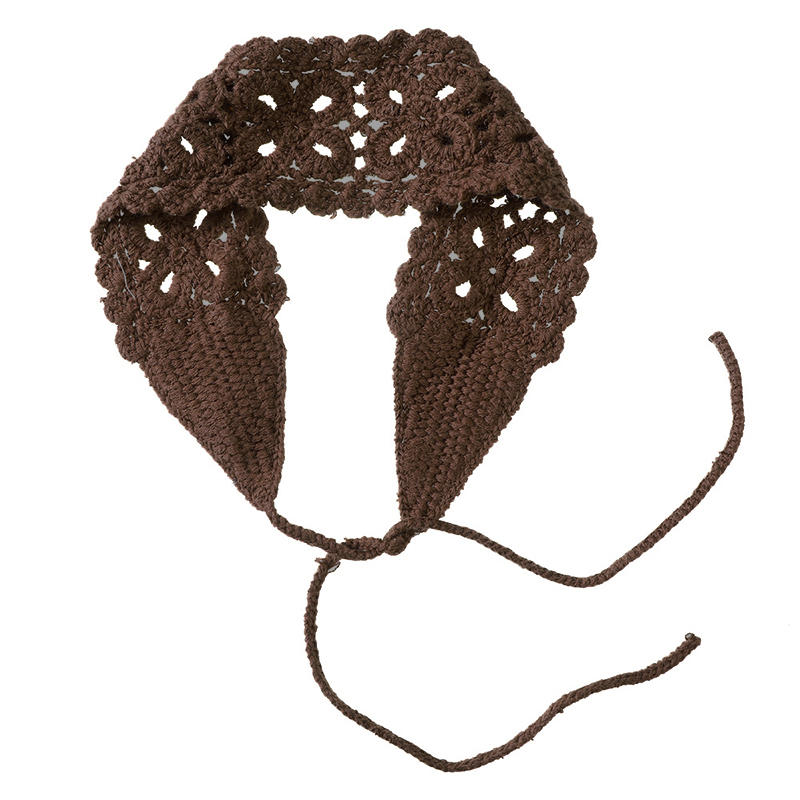 Fashion Girls Headband, Solid Crochet Flower Hair Band, Knitting Hair Accessories for Women