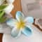 Bohemian Shark Clip Hair Claw Plumeria Flower Shape Cute Plastic Barrettes For Hair Accessories 7