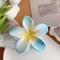 Bohemian Shark Clip Hair Claw Plumeria Flower Shape Cute Plastic Barrettes For Hair Accessories 7
