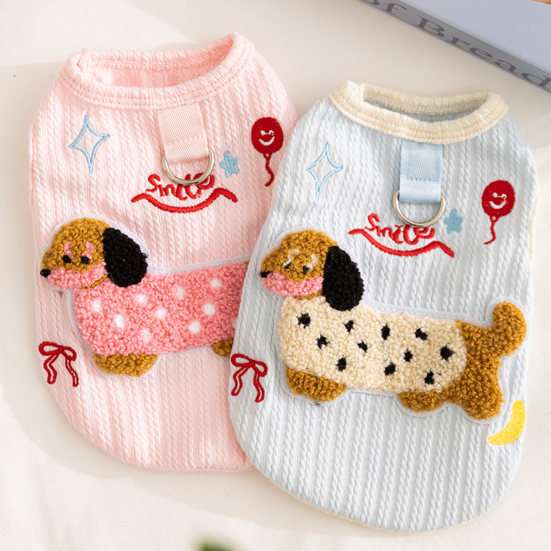Small Dog Vest Breathable Puppy Clothes Cute Cat Clothes For Summer Undershirt Pet Supplies With Ho 3