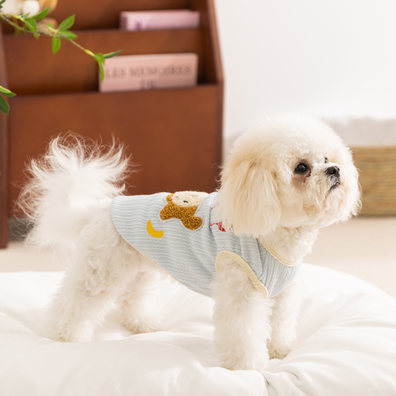 Small Dog Vest Breathable Puppy Clothes Cute Cat Clothes For Summer Undershirt Pet Supplies With Ho 4