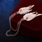 Elegant Decorative Jewelry Accessory, Korean Angel Wings Brooch with Tassel Chain for Shirt Suit