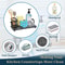 Stainless Steel Sink Caddy Organizer with Fast-Dry Kitchen Sponge Holder, Diatomite Base