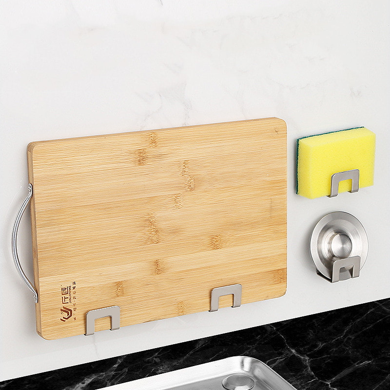 Self Adhesive Sink Sponges Racks Kitchen Stainless Steel Drain Drying Storage Holder 4