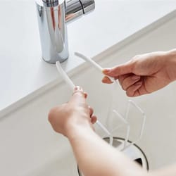 household sink storage basket, steel wire kitchen faucet drain rack, hanging basket rack with ball sponge and cleaning