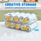 Refrigerator Stackable Drink Organizer Soda Can Dispenser For Fridge Clear Plastic Bins 3