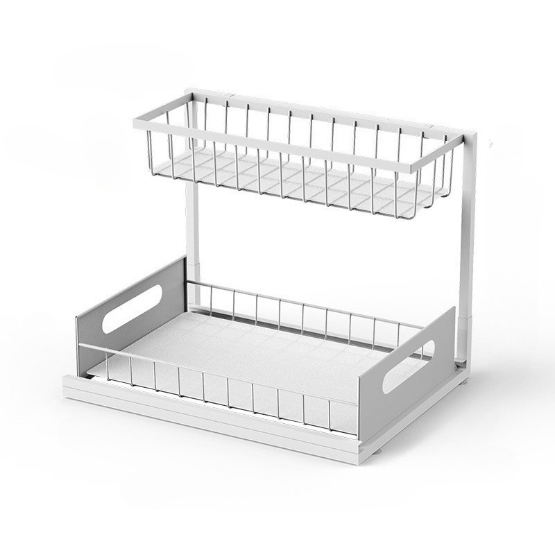 Metal Storage Rack Rustproof, Kitchen & Bathroom Cabinets Organizer, Cleaning Supplies