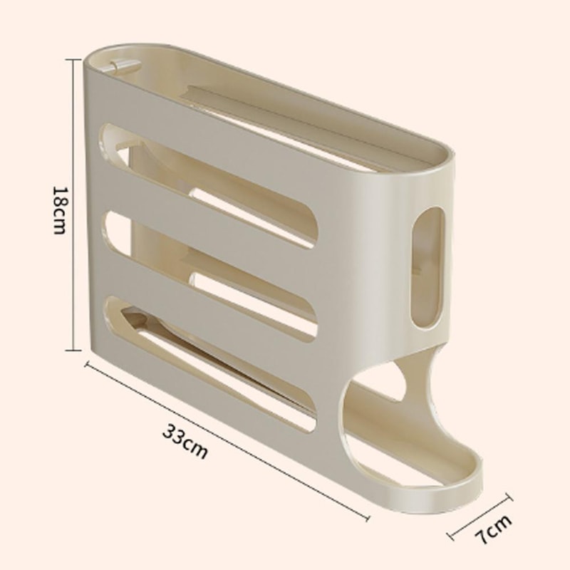 Fridge Egg Storage Box Container, Automatic Rolling Egg Holder Rack, Kitchen Refrigerator Egg Dispenser Kitchen