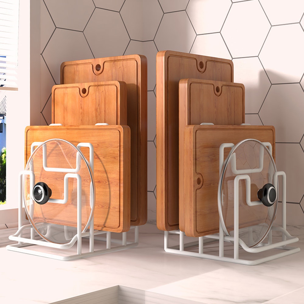 Practical Organizer, Cutting Board Holder Rack Kitchen, Countertop Drain Storage, Multi Layer Shelf