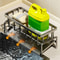 Tilted Water Tray Storage Rack, Kitchen Sink Organizer Carbon Steel for Sponge Brush