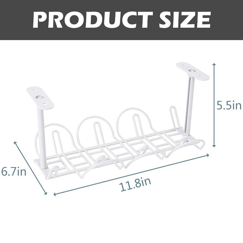 Home Office Desk Wire Organizer Table Storage Rack Cable Management Tray No Punching Kitchen Storag 1