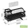 Wall-mounted long brush rack, dishwashing sponge kitchen holder, drain racker display, Drill-free storage home use