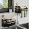 Wall-mounted long brush rack, dishwashing sponge kitchen holder, drain racker display, Drill-free storage home use