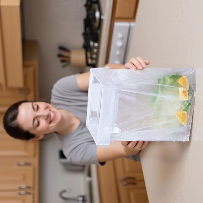 Hanging Trash Bag Holder Home, Foldable Garbage Bag Hanging Rack, Kitchen Bathroom Portable Storage Rack