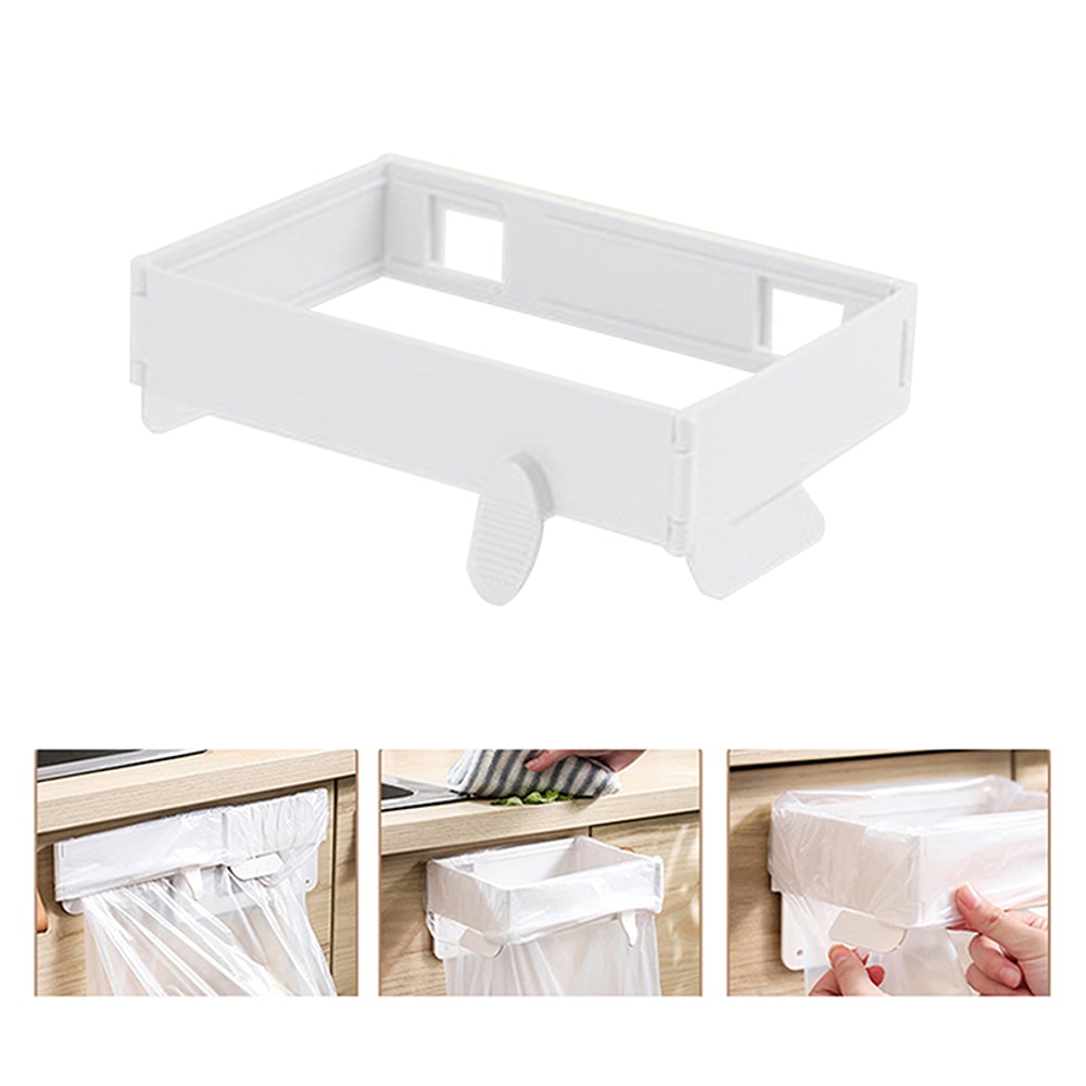 Hanging Trash Bag Holder Home, Foldable Garbage Bag Hanging Rack, Kitchen Bathroom Portable Storage Rack