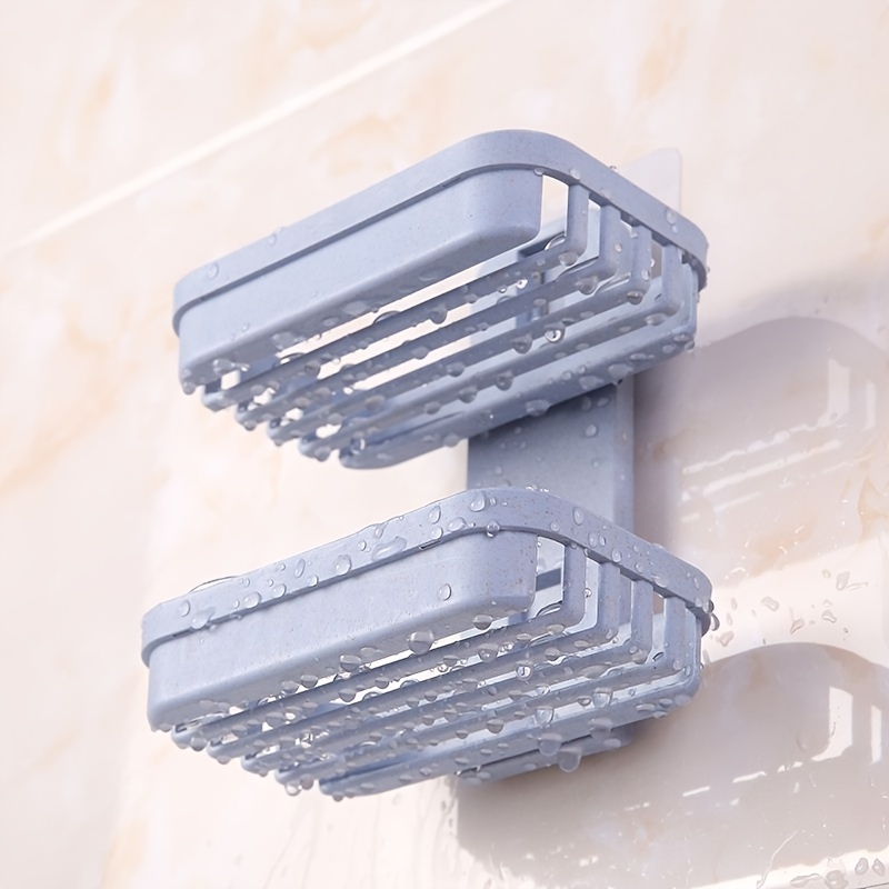 Storage rack soap rack rack, no punching double-layer soap box, non-marking paste