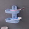 Storage rack soap rack rack, no punching double-layer soap box, non-marking paste