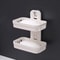 Storage rack soap rack rack, no punching double-layer soap box, non-marking paste