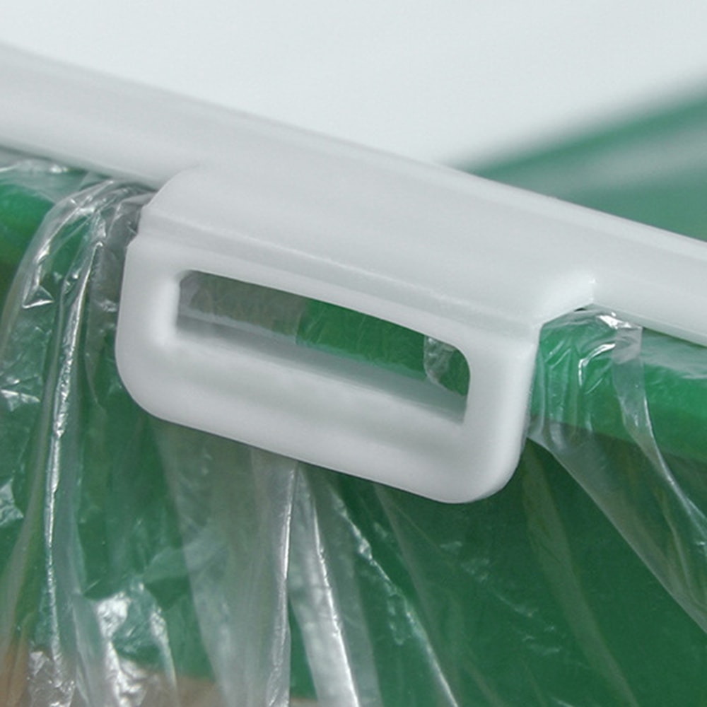 Garbage Container, Kitchen Under Sink, Trash Bag Rack with Hooks for Cleaning Cloths