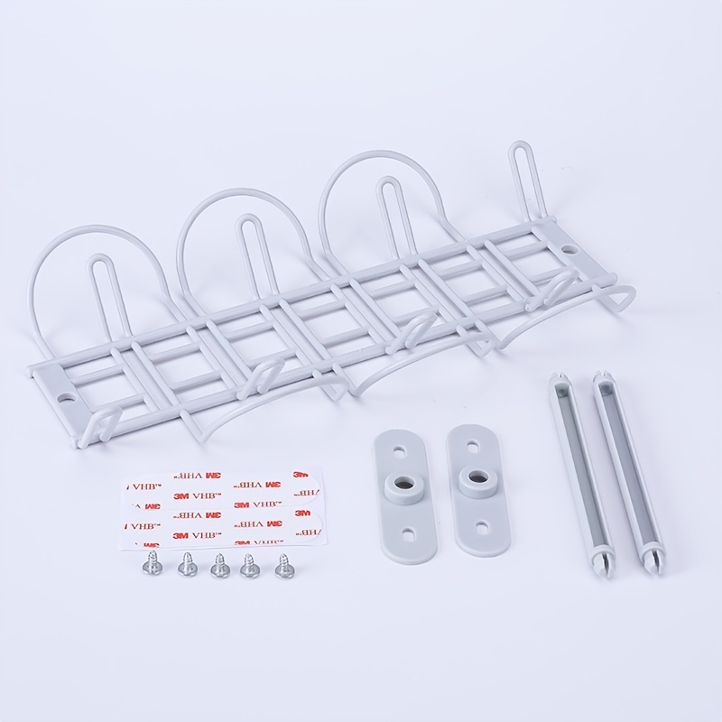 Cable Tray Partition Hanging, Home Office Desk Power Cord Plug Holder, Bottom Basket Layered Rack Organizer