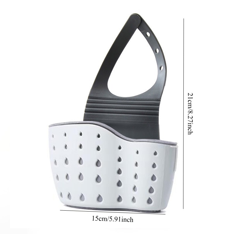 Soap Sponge Shelf Organizer, Kitchen Sink Holder Hanging, Bathroom Faucet Holder Rack, Adjustable Basket