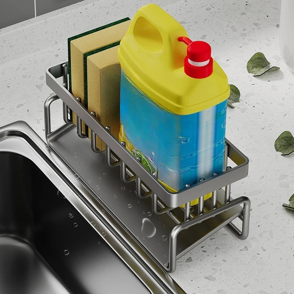 Kitchen Accessories Sink Drain Rack ABS Sponge Holder Faucet Storage Soap Drainer Towel Shelf Organ 2