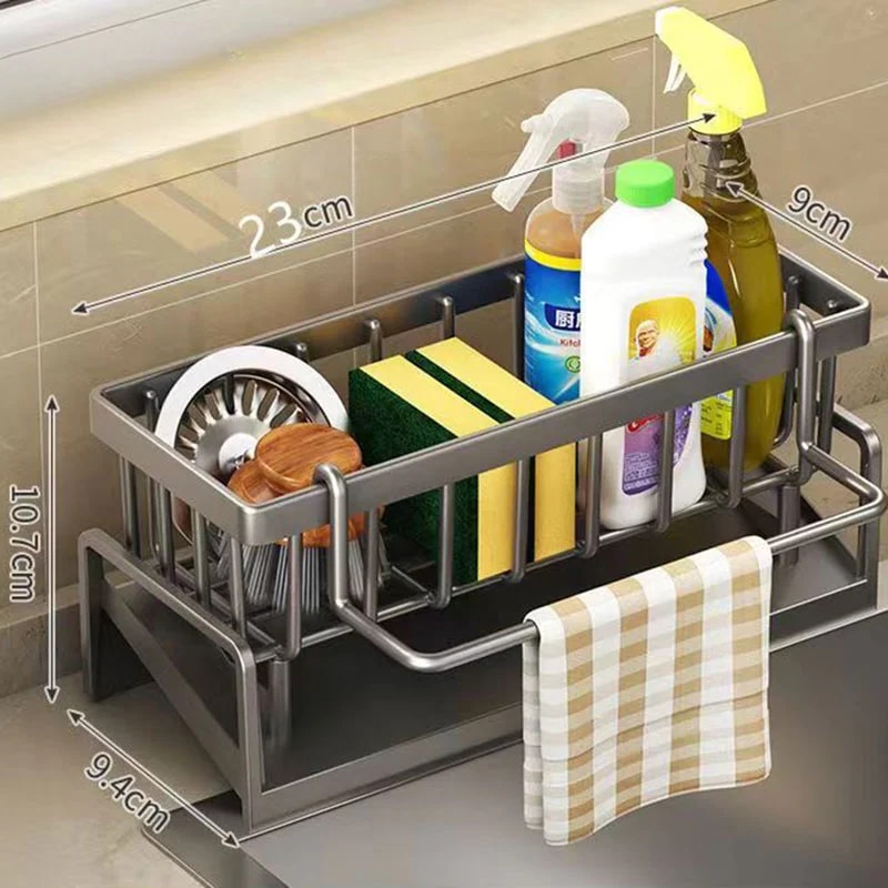 Kitchen Accessories Sink Drain Rack ABS Sponge Holder Faucet Storage Soap Drainer Towel Shelf Organ 6