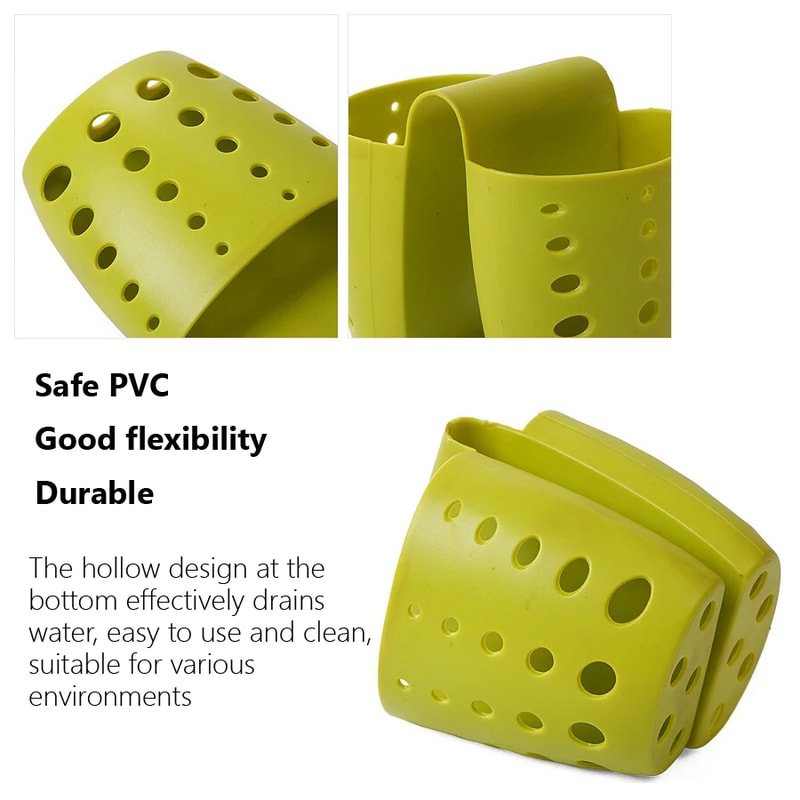 Bathroom Hanging Drain Storage Rack, Kitchen Sink Double Basket Utensils, Organizer Bag Soap Holder