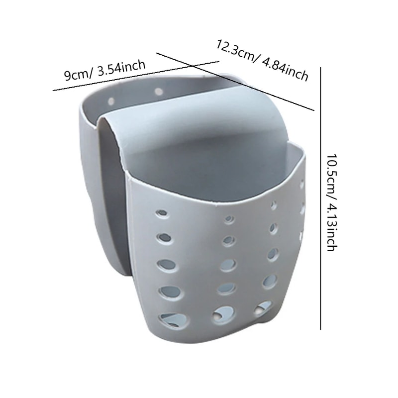 Bathroom Hanging Drain Storage Rack, Kitchen Sink Double Basket Utensils, Organizer Bag Soap Holder