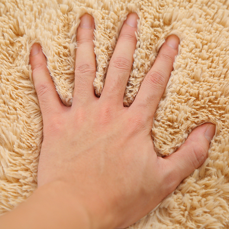 Fluffy Home Carpets for Bathroom, Bathmats Rugs Kit Non-Slip, Toilet Lid Cover, Bathroom Set Rug Mat Plain Color