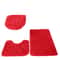 Fluffy Home Carpets for Bathroom, Bathmats Rugs Kit Non-Slip, Toilet Lid Cover, Bathroom Set Rug Mat Plain Color