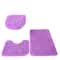 Fluffy Home Carpets for Bathroom, Bathmats Rugs Kit Non-Slip, Toilet Lid Cover, Bathroom Set Rug Mat Plain Color