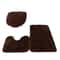 Fluffy Home Carpets for Bathroom, Bathmats Rugs Kit Non-Slip, Toilet Lid Cover, Bathroom Set Rug Mat Plain Color