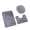 Fluffy Home Carpets for Bathroom, Bathmats Rugs Kit Non-Slip, Toilet Lid Cover, Bathroom Set Rug Mat Plain Color