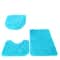 Fluffy Home Carpets for Bathroom, Bathmats Rugs Kit Non-Slip, Toilet Lid Cover, Bathroom Set Rug Mat Plain Color