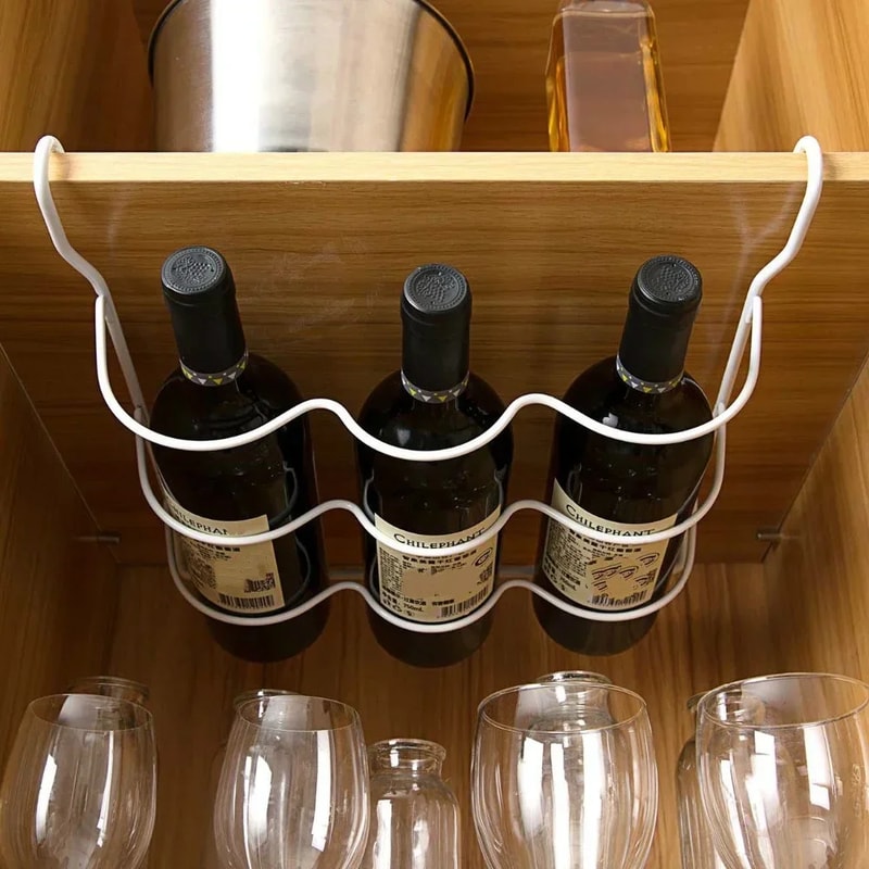 Refrigerator Organizer Rack, Kitchen Storage Shelves, Inside Shelf Beer Wine Bottle Holder, Kitchen Supplies Tools