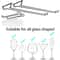 Under Cabinet Wine Glass Holder, Wall Mount Stemware Organizer Hanger for Kitchen