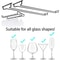Under Cabinet Wine Glass Holder, Wall Mount Stemware Organizer Hanger for Kitchen