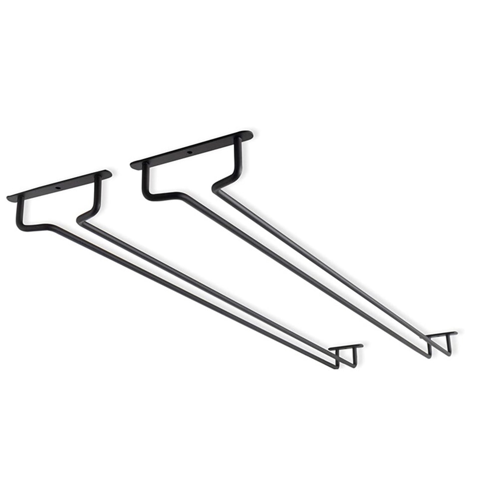 Under Cabinet Wine Glass Holder, Wall Mount Stemware Organizer Hanger for Kitchen