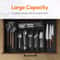 Adjustable Silverware Utensil Organizer, Expandable Cutlery Tray for Kitchen Storage