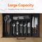 Adjustable Silverware Utensil Organizer, Expandable Cutlery Tray for Kitchen Storage