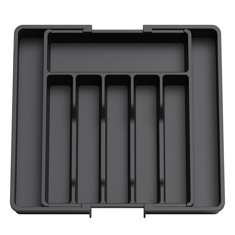 Adjustable Silverware Utensil Organizer, Expandable Cutlery Tray for Kitchen Storage