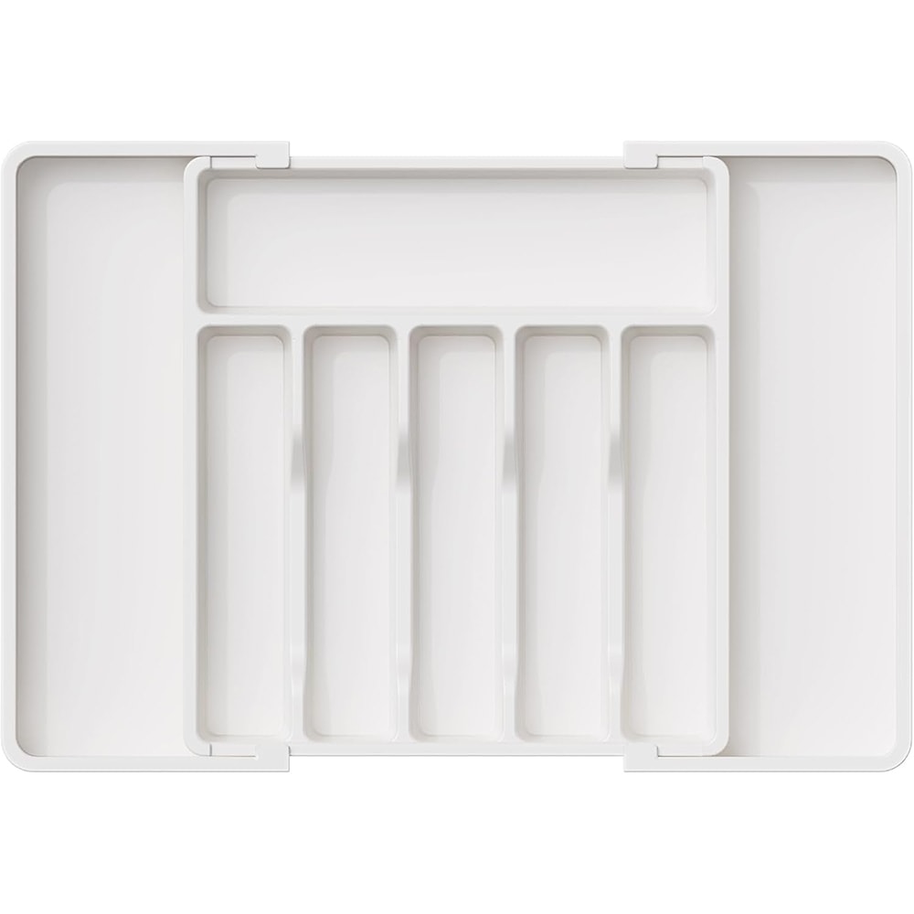 Adjustable Silverware Utensil Organizer, Expandable Cutlery Tray for Kitchen Storage