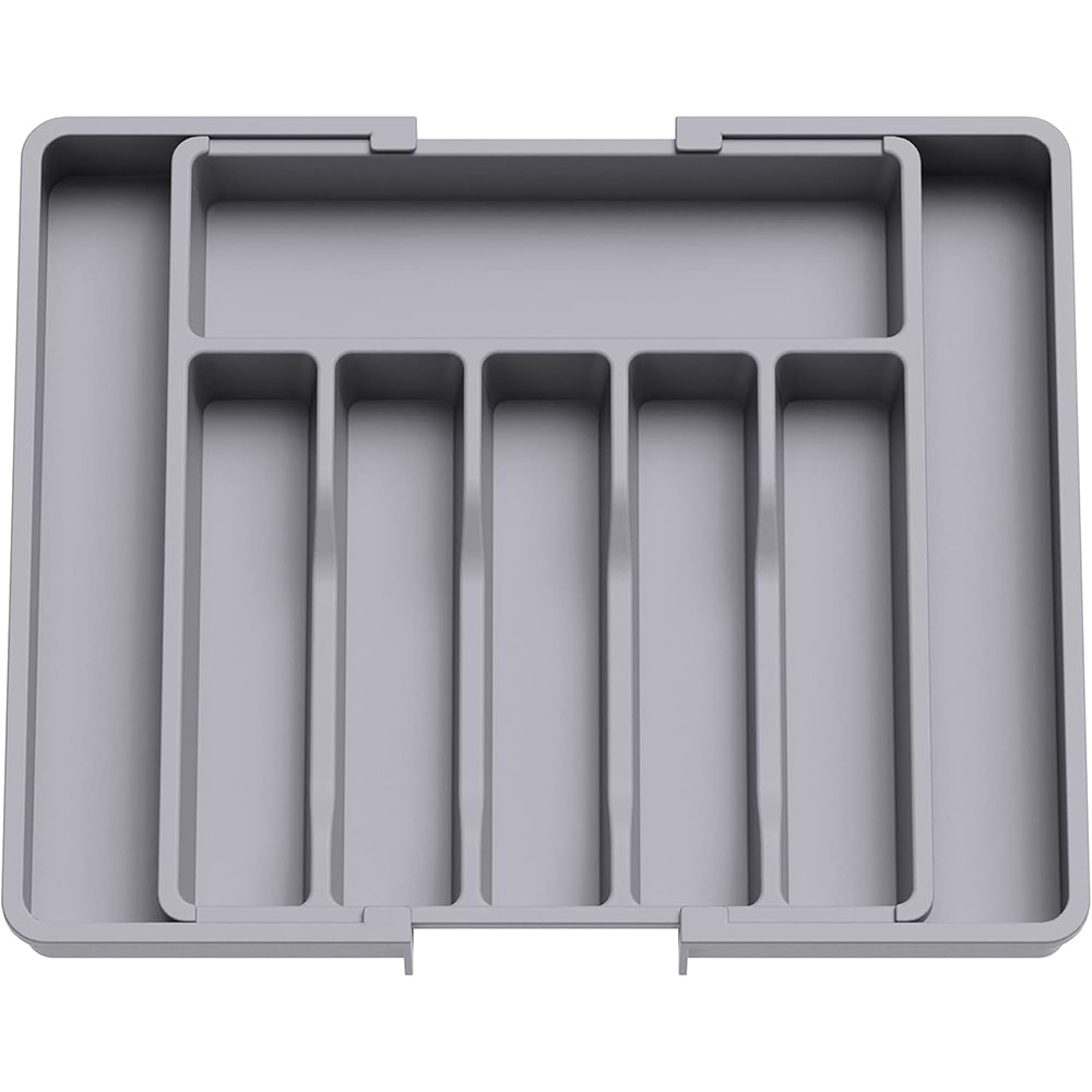 Adjustable Silverware Utensil Organizer, Expandable Cutlery Tray for Kitchen Storage