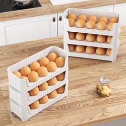 fresh-keeping egg holder, refrigerator side door egg storage tray, organizer for kitchen, safe material for fridge